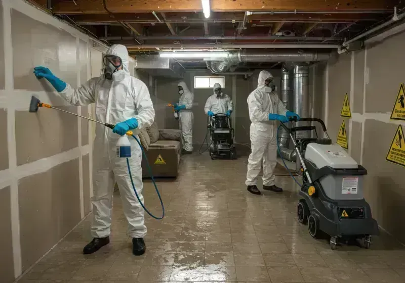 Basement Moisture Removal and Structural Drying process in Ajo, AZ